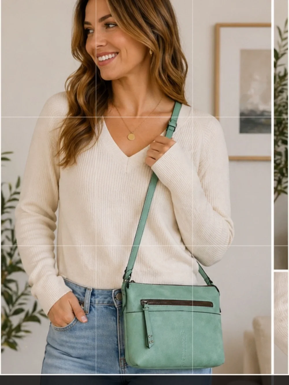 Sadie Vegan Leather Crossbody Bag
